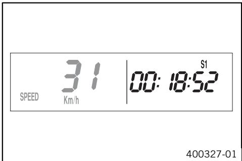 KTM 450 EXC-R UK - Display mode SPEED/S1 (stop watch 1) - 1