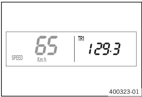KTM 450 EXC-R UK - Display mode SPEED/TR1 (trip master 1) - 1