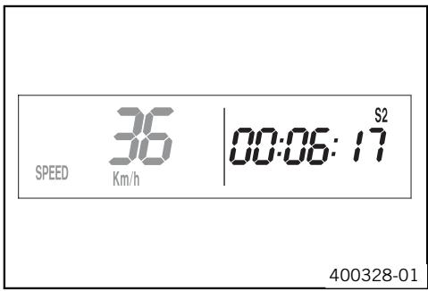 KTM 450 EXC-R USA - Display mode SPEED/S2 (stop watch 2) - 1