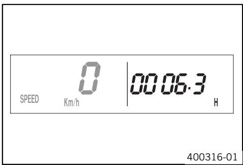 KTM 450 EXC-R USA - Display mode SPEED/H (service hours) - 1