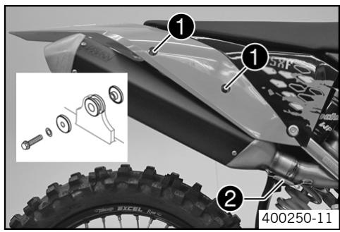 KTM 450 XC-F - Fitting the main silencer - 1