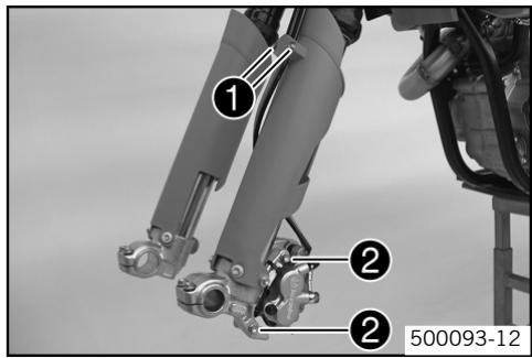 KTM 450 XC-F - Removing the fork legs - 1