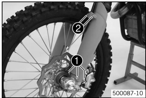 KTM 450 XC-F - Positioning the fork protection - 1