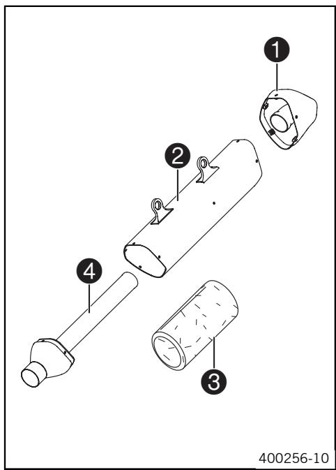 KTM 450 XC-F - Fitting glass fiber yarn filling in main silencer - 1