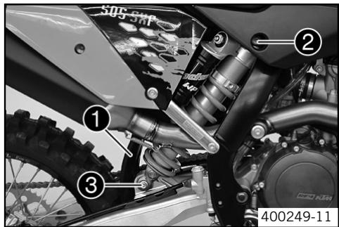 KTM 450 XC-F - Installing shock absorber - 1