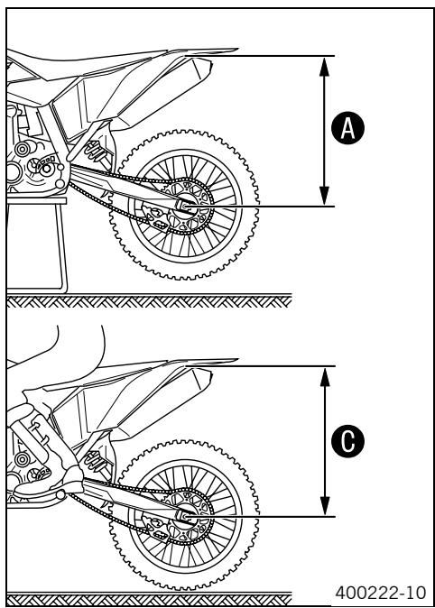 KTM 450 XC-W USA - Checking the riding sag of the shock absorber - 1