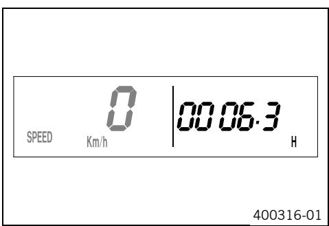 KTM 450 XC-W USA - SPEED/H display mode (service hours) - 1