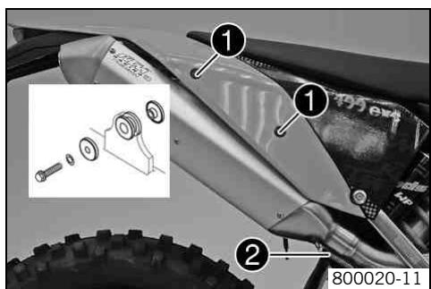 KTM 450 XC-W USA - Installing the main silencer - 1