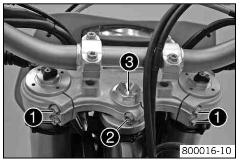 KTM 450 XC-W USA - Adjusting play of steering head bearing (EXC EU, EXC AUS, XC-W ZA) - 1