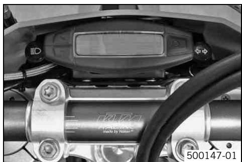 KTM 450 XC-W USA - Overview of indicator lamps (all EXC models) - 1
