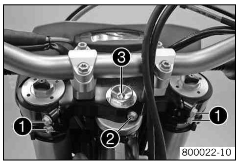 KTM 450 XC-W USA - Adjusting play of steering head bearing (EXC SIX DAYS, XC-W USA) - 1