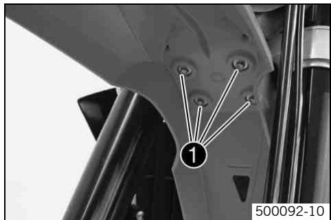 KTM 450 XC-W USA - Installing the front fender - 1