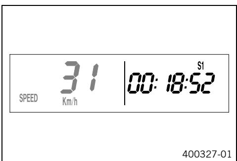 KTM 450 XC-W USA - SPEED/S1 display mode (stop watch 1) - 1