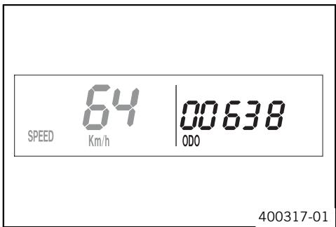 KTM 450 XCR-W USA - Display mode SPEED/ODO (odometer) - 1