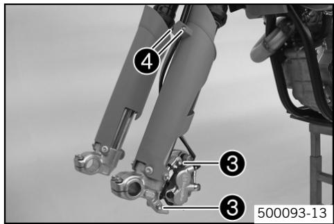 KTM 505 XC-F - Installing the fork legs - 3