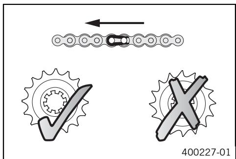 KTM 505 XC-F - Checking rear sprocket / engine sprocket for wear - 1