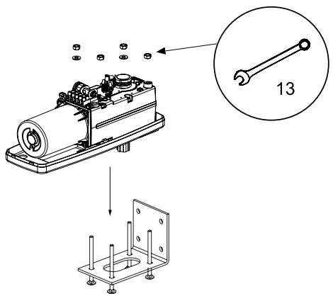 CHAMBERLAIN HC624ML - MONTAGGIO DELL'ATTUATORE E CAVO - 2