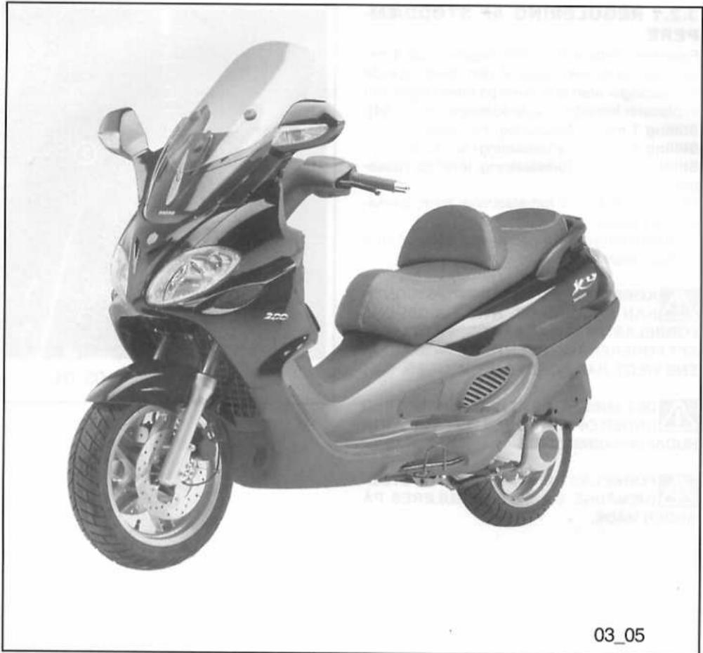 PIAGGIO X9 EVOLUTION 125-200 - La pression des PNEUS DOIT etre controlee a FROID. - 3