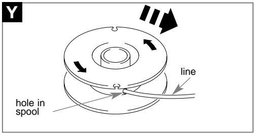 FLYMO MULTITRIM CT250X - Spool cap and nylon line cont' - 2