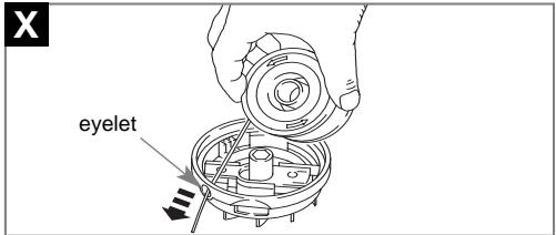 FLYMO MULTITRIM CT250X - Spool cap and nylon line cont' - 1