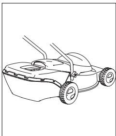 FLYMO R330 - AFTER FITTING ENSURE NO GAP REMAINS BETWEEN THE SAFETY FLAP AND THE GRASSBOX. - 2