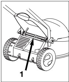 FLYMO R330 - AFTER FITTING ENSURE NO GAP REMAINS BETWEEN THE SAFETY FLAP AND THE GRASSBOX. - 3