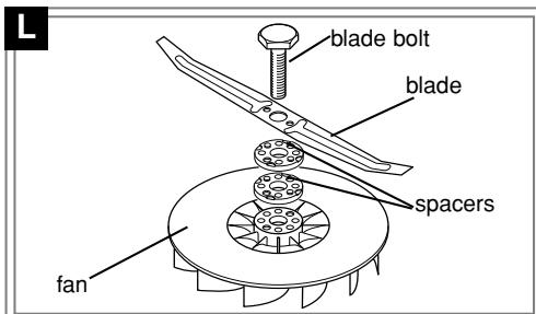 FLYMO VISION COMPACT 380 - Removing and fitting the Blade and Fan - 1
