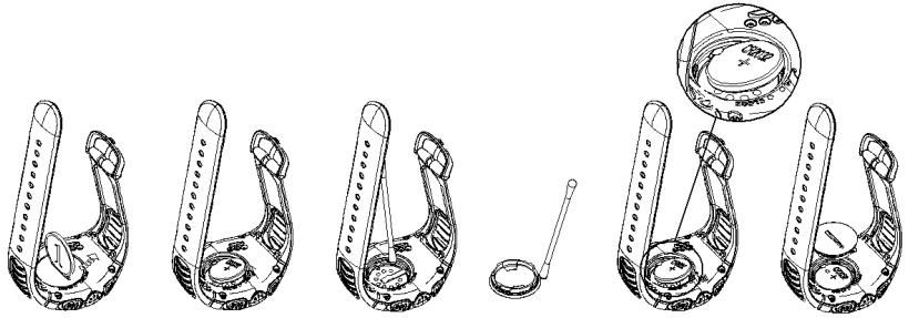 SUUNTO T6 - Pariston vaihtaminen: - 1