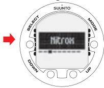 SUUNTO COBRA 2 - Setting the nitrox values - 1