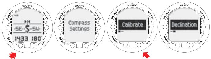 SUUNTO COBRA 2 - Compass settings - 1