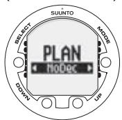 SUUNTO COBRA 2 - PLAN mode - 1