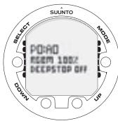 SUUNTO COBRA 2 - DIVE mode activation - 3