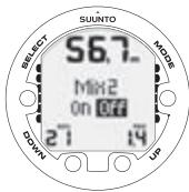 SUUNTO COBRA 2 - Setting the nitrox values - 4