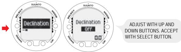 SUUNTO COBRA 2 - Declination - 1