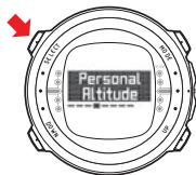 SUUNTO D4 - Setting the personal/altitude adjustments - 1