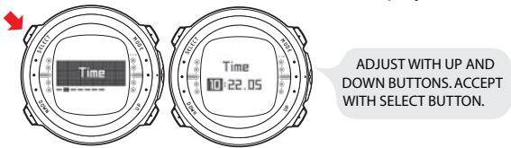 SUUNTO D4 - Setting the time - 1