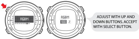 SUUNTO D4 - Setting the RGBM values - 1