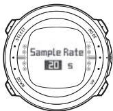 SUUNTO D4 - Setting the sample rate - 2