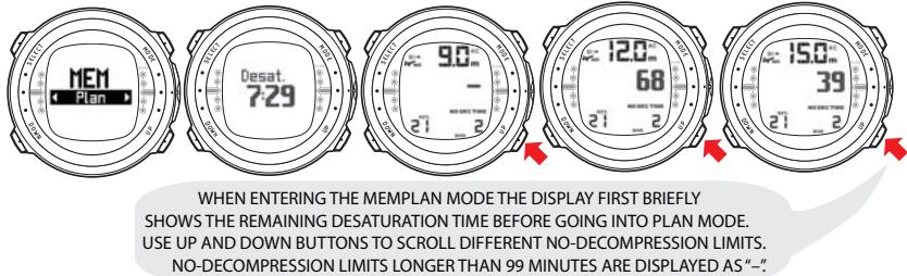 SUUNTO D4 - Dive Planning mode (MEMPlan) - 1