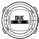 SUUNTO D4 - DIVE mode activation - 1