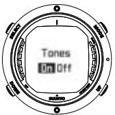 SUUNTO D6 - Setting the tones - 2