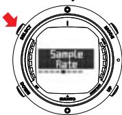 SUUNTO D6 - Setting the sample rate - 1