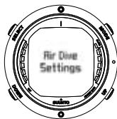 SUUNTO D6 - DIVE mode settings - 3