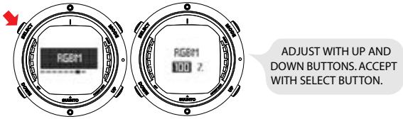 SUUNTO D6 - Setting the RGBM values - 1