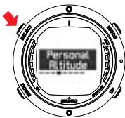 SUUNTO D6 - Setting the personal/altitude adjustments - 1