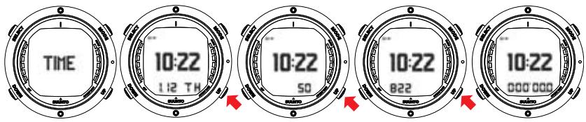 SUUNTO D6 - TIME mode settings - 1