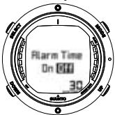 SUUNTO D6 - Setting the dive-time alarm - 2