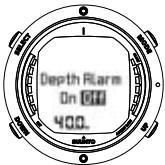 SUUNTO D6 - Setting the depth alarm - 2