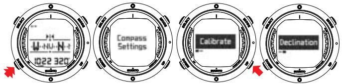 SUUNTO D6 - Compass settings - 1