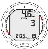 SUUNTO D9 - ASCENT RATE INDICATOR - 2